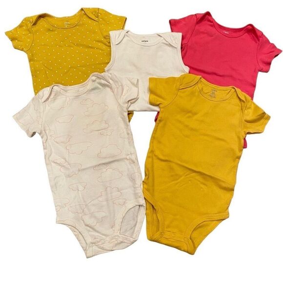 Carter's Other - Carter’s Bundle Onesie Bodysuit Snap Tees Set of 5 Lot Size 24 M